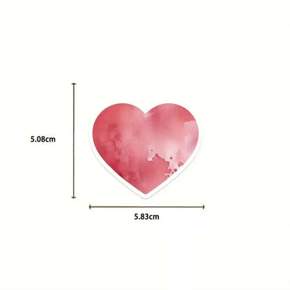 50pcs Heart Stickers - Add Love & Elegance to Every Occasion - Kabukis