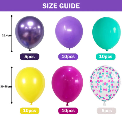 50 Pieces Vibrant Metallic Confetti Balloons - Celebrate in Color & Style - Kabukis