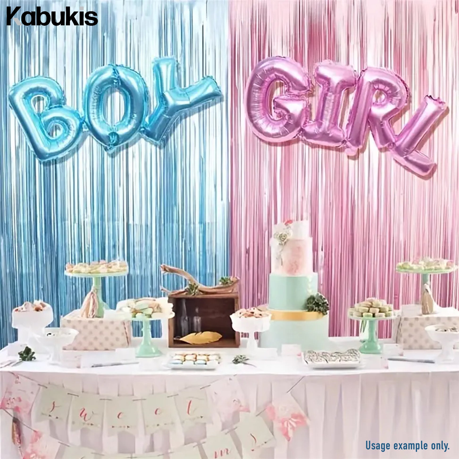Gender Reveal Foil Balloons - Add Joy to Every Shower Celebration! - 2 Piece - Kabukis