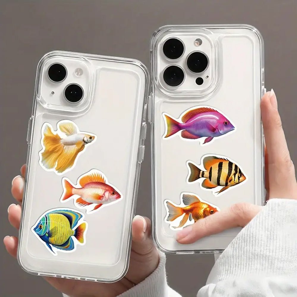 50pcs Colourful Marine and Freshwater Fish Stickers - Kabukis