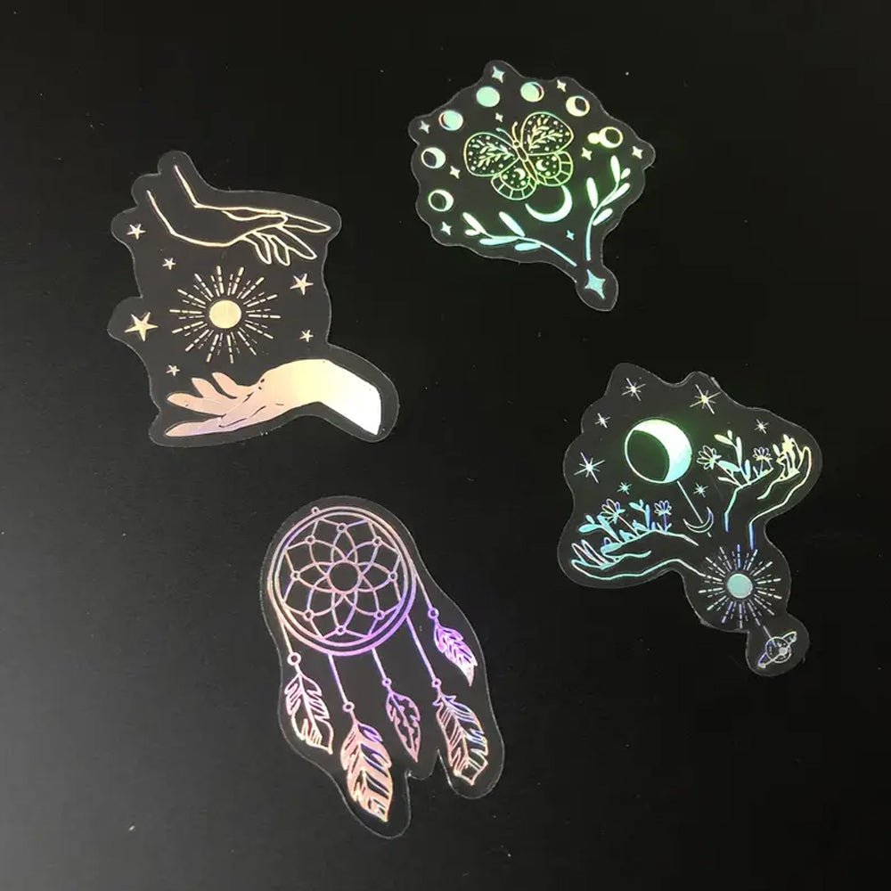 Holographic Bohemian Boho Style Stickers - 100 Pieces - Kabukis