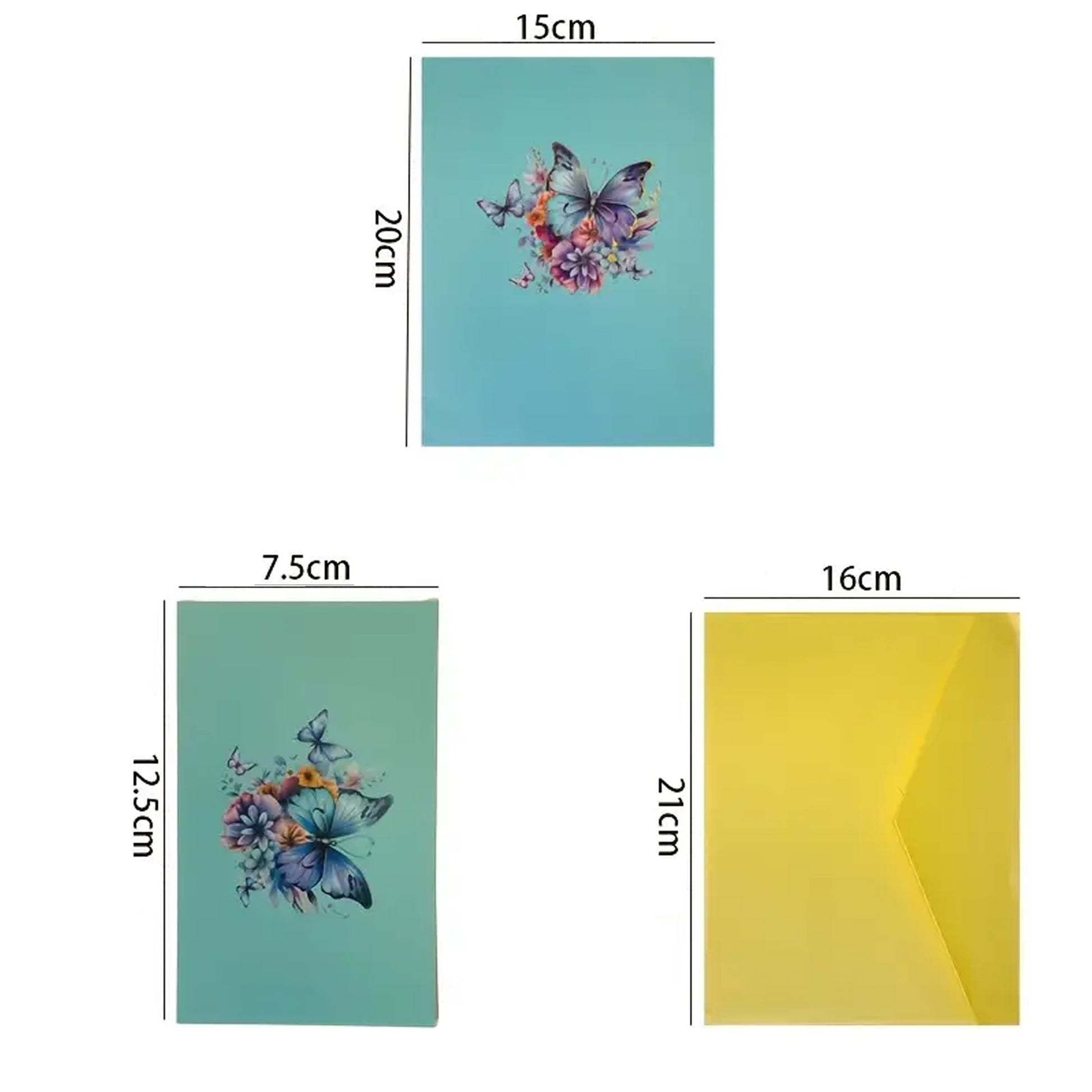 Floral 3D Butterfly PopUp Greeting Card - A Heartfelt Touch for Any Occasion - Kabukis