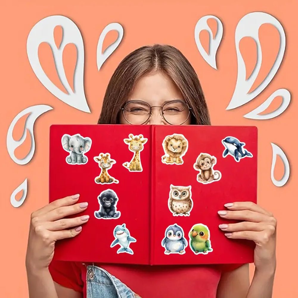 50pcs Cartoon Animal Vinyl Stickers - Kabukis