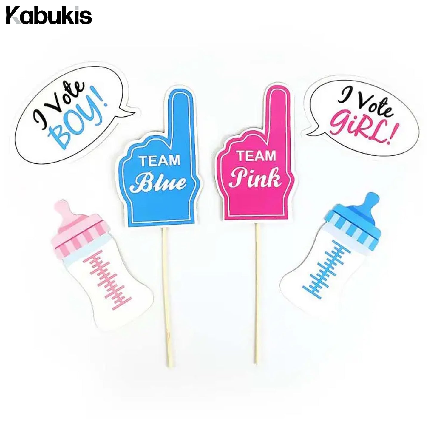 Kabukis Gender Reveal Baby Shower Photography Props - Do Picture - Perfect! - Kabukis