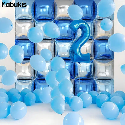 Kabukis 25 Blue Double - Sided Foil Balloons - Stunning Wall Décor Set - Kabukis