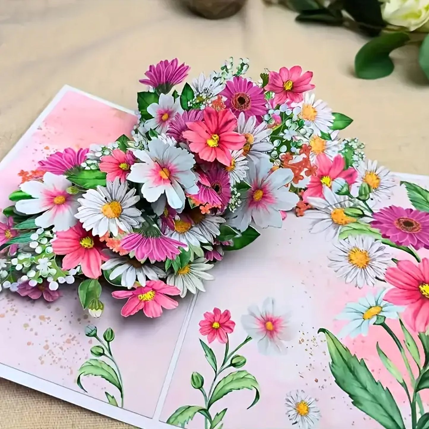 Kabukis Daisy Pop - Up Greeting Card - Brighten Their Day with Blooming Joy - Kabukis