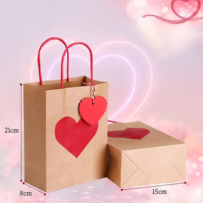 Kraft Paper Gift Bag for Valentines Anniversary Special Someone you Love - Kabukis