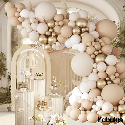 Kabukis Balloon Arch Kit - Elegant Nude and White Garland for Events - Kabukis