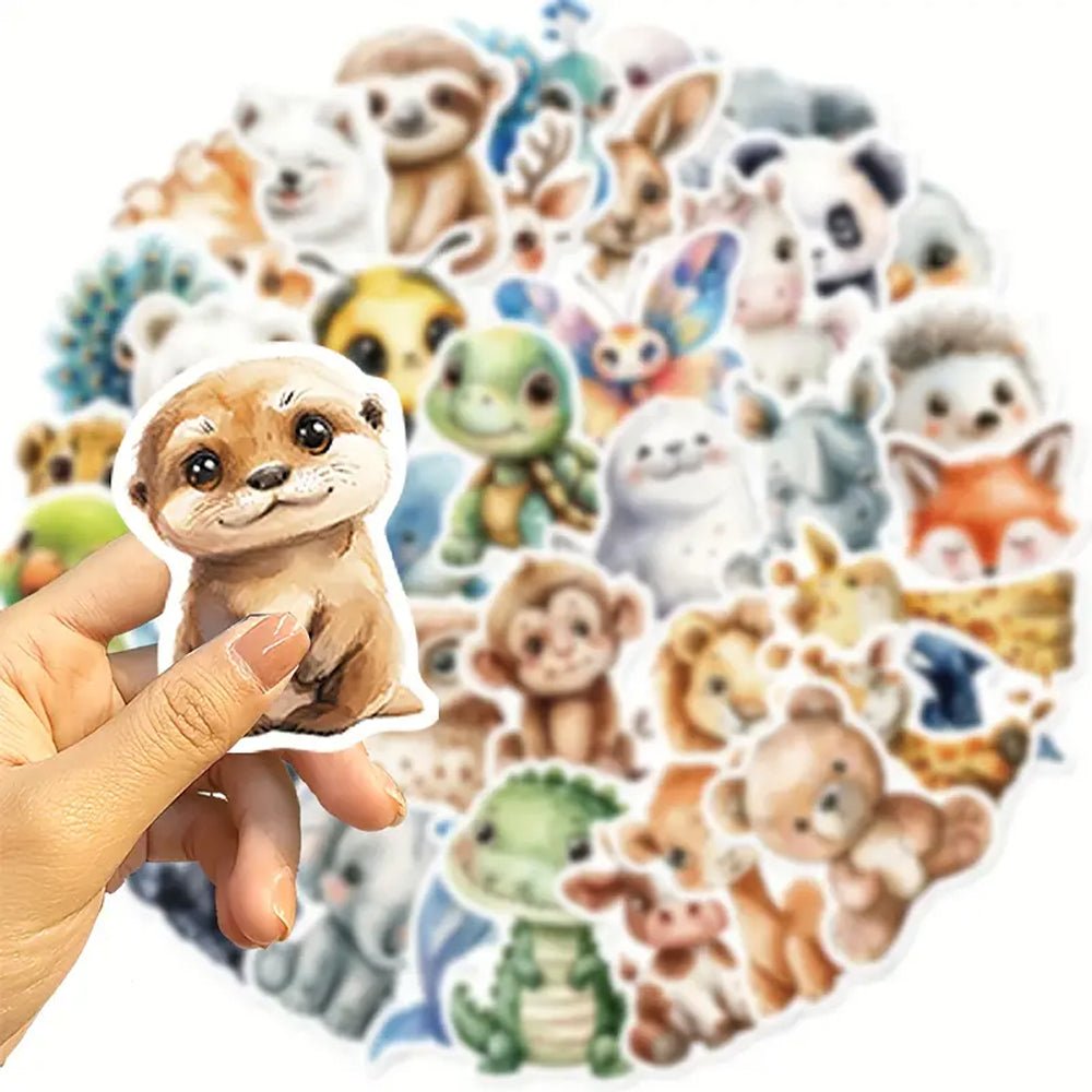 50pcs Cartoon Animal Vinyl Stickers - Kabukis