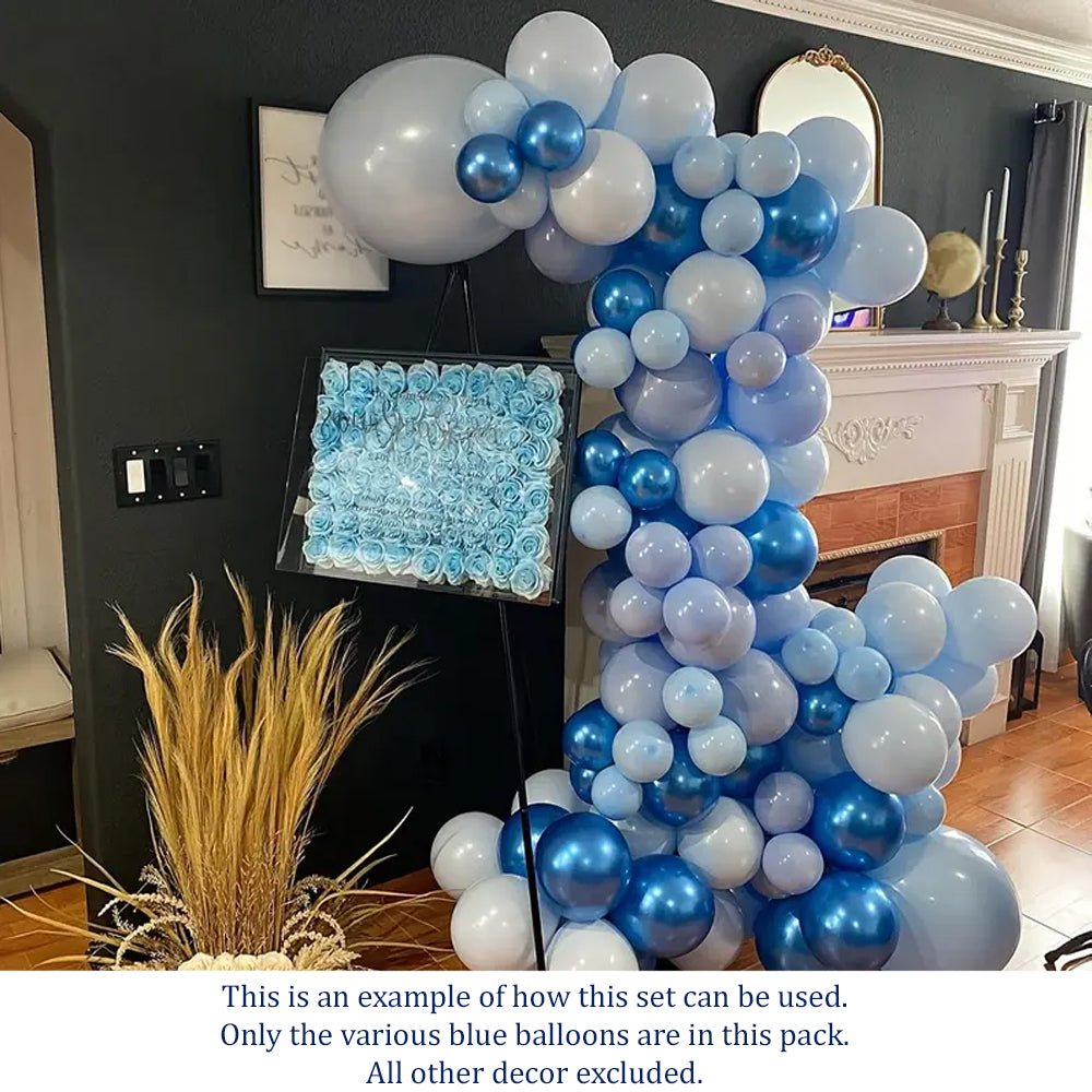 50 Pieces Blue Latex Balloons - Stunning Party Decoration Delight - Kabukis