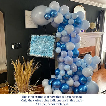 50 Pieces Blue Latex Balloons - Stunning Party Decoration Delight - Kabukis