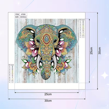 Diamond Dot Art Painting Kit Elephant Craft - Sparkling 5D DIY Fun - Kabukis