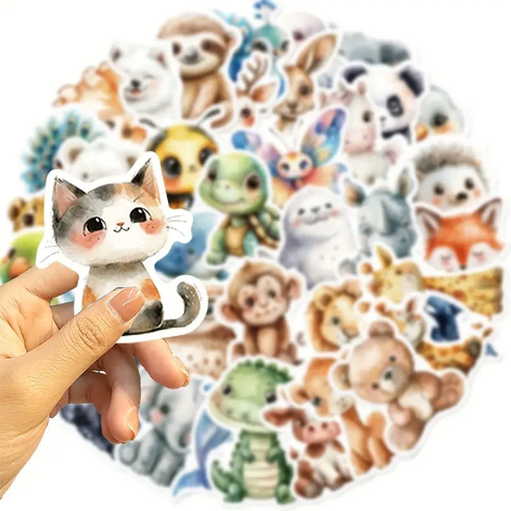 50pcs Cartoon Animal Vinyl Stickers - Kabukis