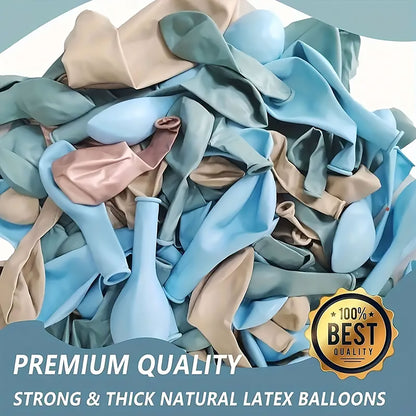 134 Pieces Blue, White & Golden Latex Balloon Arch Kit - Kabukis