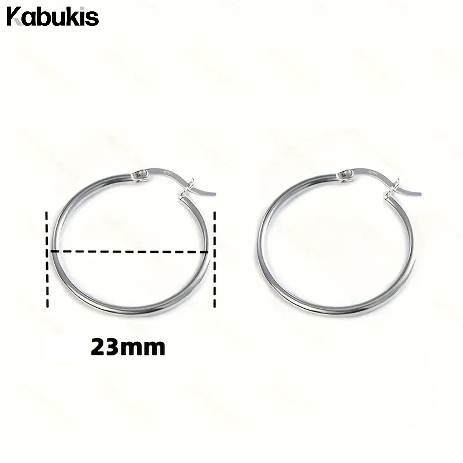 Kabukis 925 Sterling Silver Hoop Earrings - Sleek & Minimalist Everyday Use - Kabukis