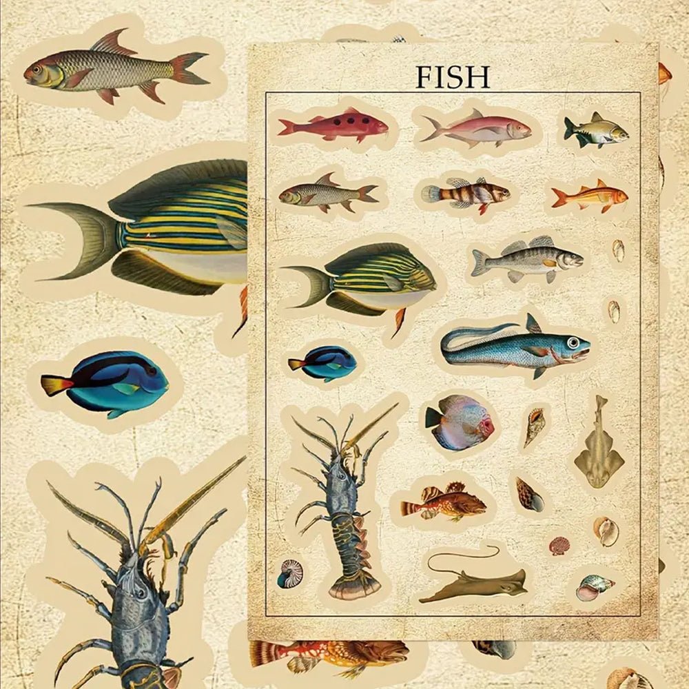 8 Sheets Retro Nature Sticker Pack - Kabukis