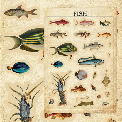 8 Sheets Retro Nature Sticker Pack - Kabukis