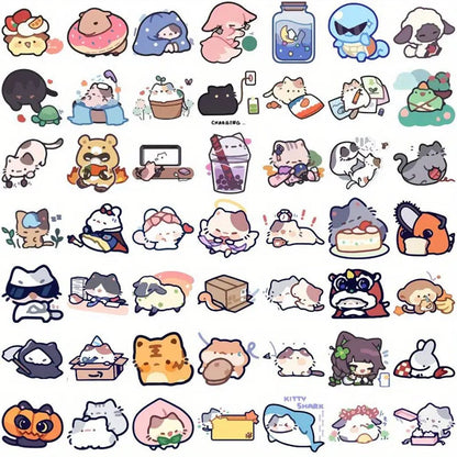 100pcs Cute Little Animals Stickers - Kabukis