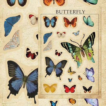 8 Sheets Retro Nature Sticker Pack - Kabukis