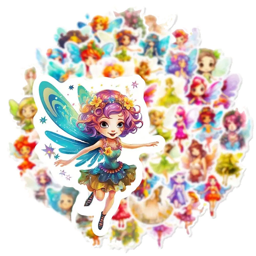 50 Pieces Waterproof Fairy Stickers - Kabukis