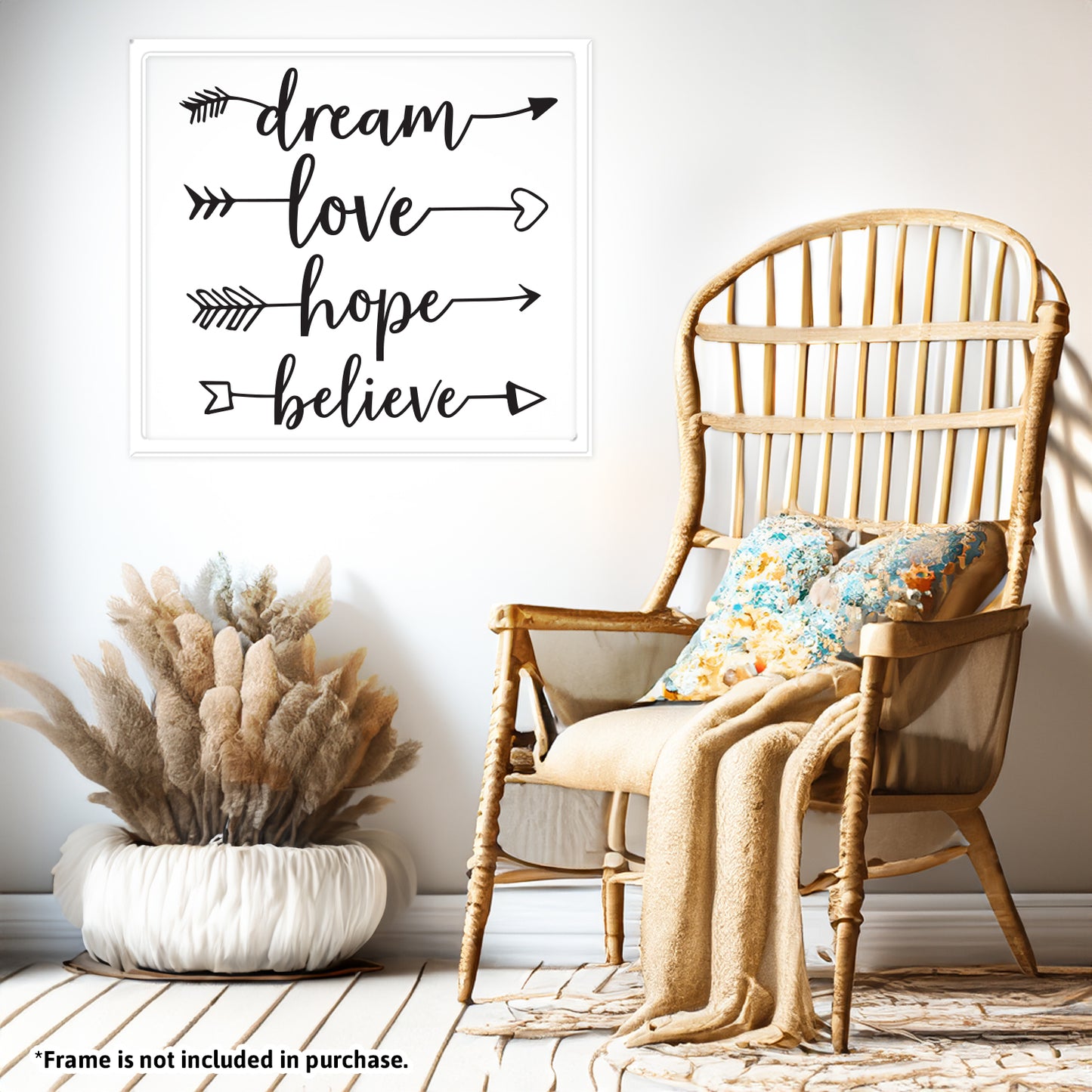 Dream Love Hope Believe Wall Sticker - Kabukis