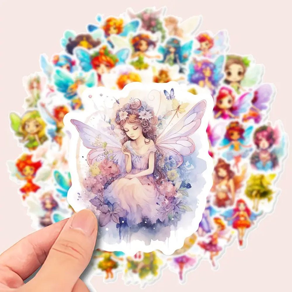 50 Pieces Waterproof Fairy Stickers - Kabukis