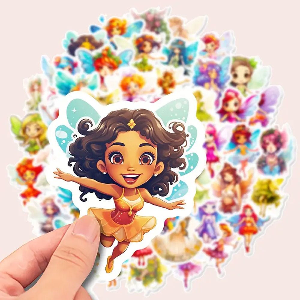 50 Pieces Waterproof Fairy Stickers - Kabukis