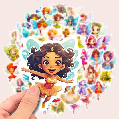 50 Pieces Waterproof Fairy Stickers - Kabukis