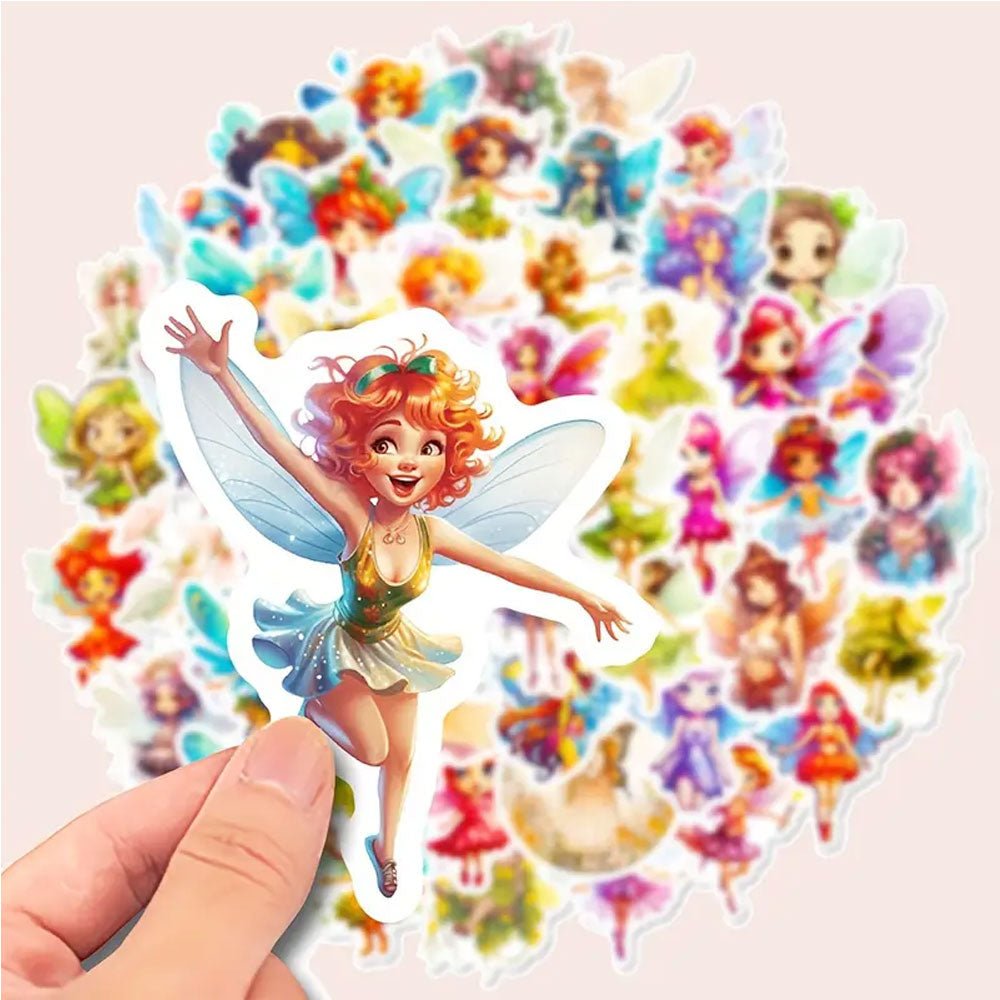 50 Pieces Waterproof Fairy Stickers - Kabukis