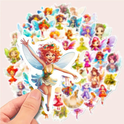 50 Pieces Waterproof Fairy Stickers - Kabukis