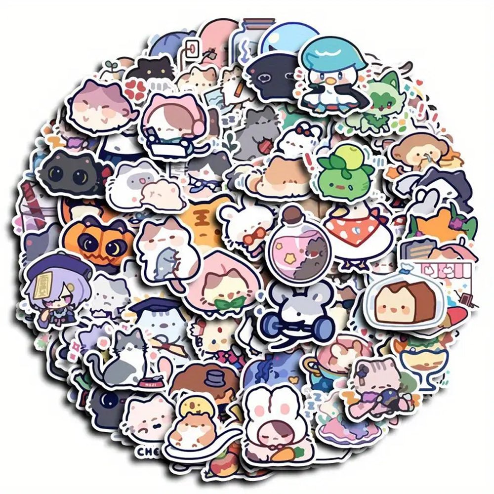 100pcs Cute Little Animals Stickers - Kabukis
