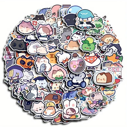 100pcs Cute Little Animals Stickers - Kabukis