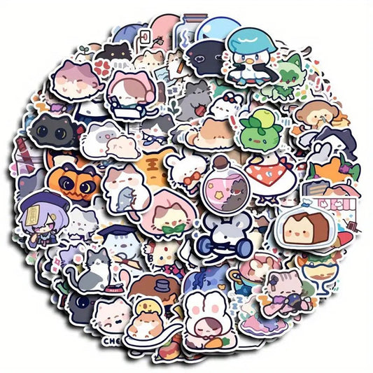 100pcs Cute Little Animals Stickers - Kabukis
