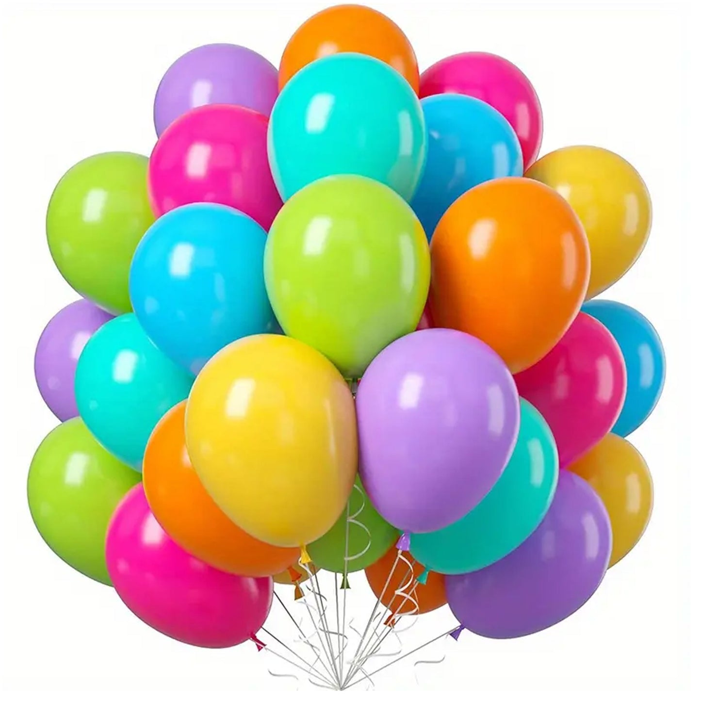 Vibrant Rainbow Latex Balloons - Brighten Up Every Celebration - Set of 55 - Kabukis