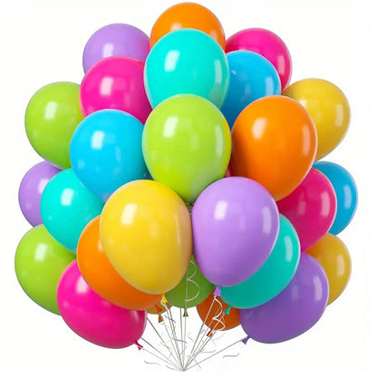 Vibrant Rainbow Latex Balloons - Brighten Up Every Celebration - Set of 55 - Kabukis