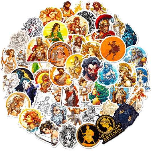 100pcs Greek Aesthetic Mythology Stickers - Inspiring Artistic Flair - Kabukis