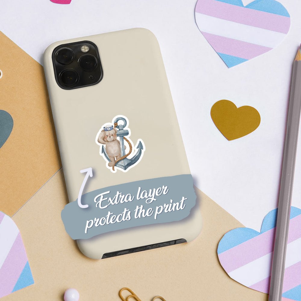 Seaside Adventures - Teddy Bear Sailor Sticker Set for Nautical Charm - Kabukis