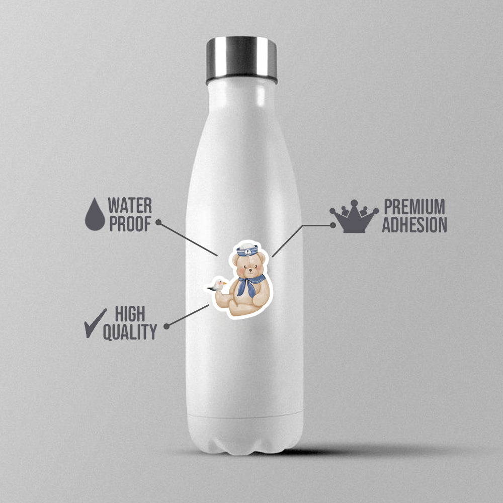 Seaside Adventures - Teddy Bear Sailor Sticker Set for Nautical Charm - Kabukis