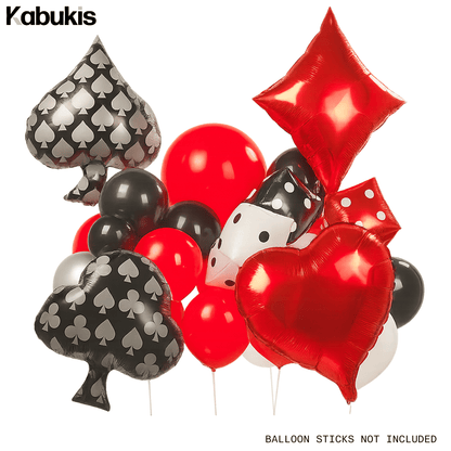 Kabukis 154 Piece Casino Vegas Party Balloon Arch Kit - Dazzling and Deluxe - Kabukis