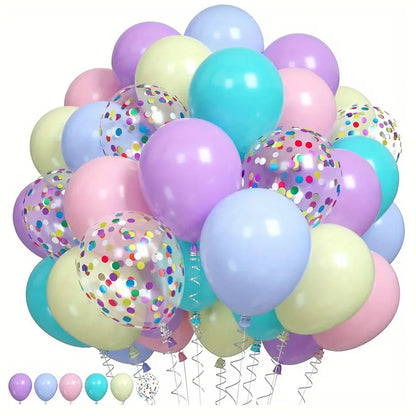 50 Pieces Rainbow Macaron Balloon Set - Vibrant Joyful Celebration Decor - Kabukis