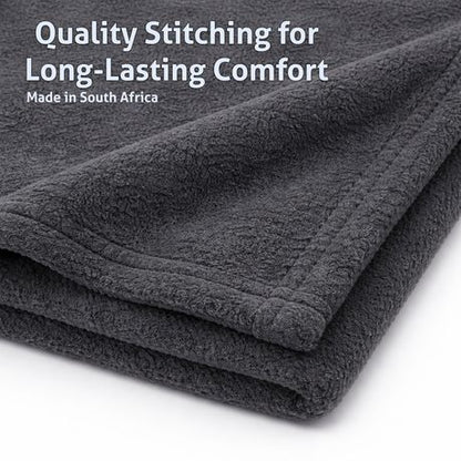 Camping Pet Plush Fleece Blanket - Cozy Comfort in Charcoal Grey 160x180 - Kabukis