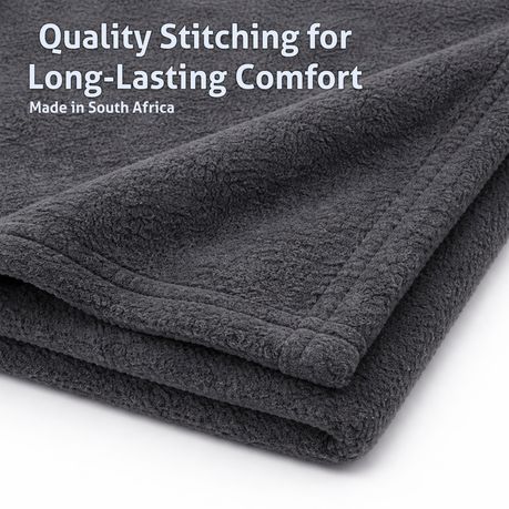 Camping Pet Plush Fleece Blanket - Cozy Comfort in Charcoal Grey 160x180 - Kabukis