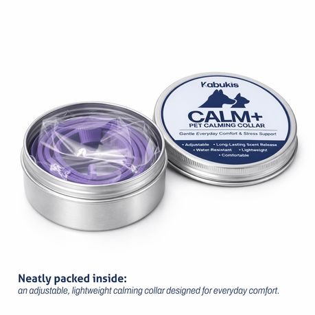 Calm+ Pet Calming Collar - Gentle Comfort & Stress Support for Pets - Kabukis
