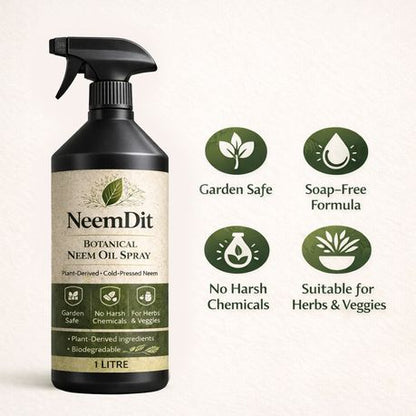 NeemDit Ready To Use Neem Oil Plant Spray 1L - Powerful Natural Care - Kabukis