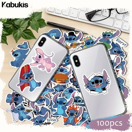 Kabukis 100pcs Waterproof Stitch Stickers - Fun & Creative Designs - Kabukis