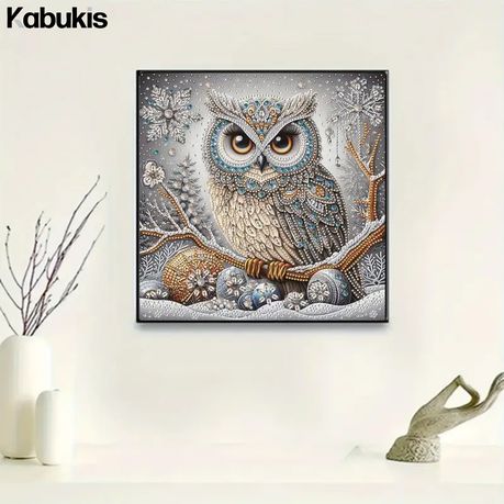 5D Owl Diamond Dot Art Painting Kit - Spark Creativity & Colorful Calm - Kabukis