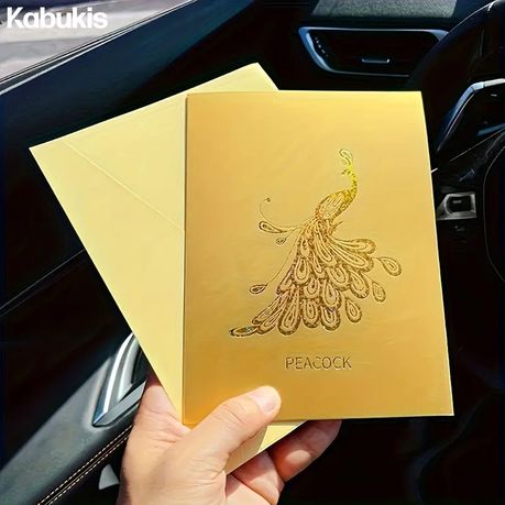Sparkling Peacock 3D Pop - Up Card - Elegant Fantasy Greeting Design - Kabukis