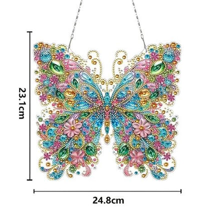 Butterfly 2D Acrylic Diamond Dot Painting Pendant - Elegant DIY Wall Décor - Kabukis