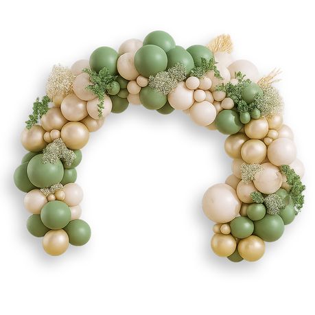 128pcs Sage Green Balloon Arch Garland Kit - Wedding & Birthday Backdrop - Kabukis
