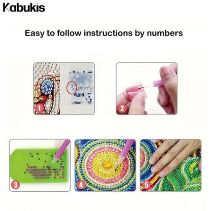 5D Owl Diamond Dot Art Painting Kit - Spark Creativity & Colorful Calm - Kabukis